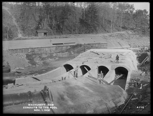 Wachusett Dam, conduits to the pool, Clinton, Mass., Nov. 1, 1902