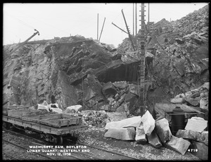 Wachusett Dam, lower quarry, westerly end, Boylston, Mass., Nov. 12, 1902