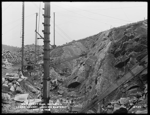Wachusett Dam, lower quarry, looking easterly, Boylston, Mass., Nov. 12, 1902