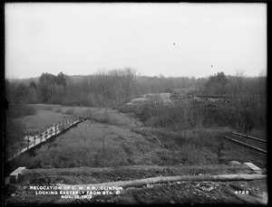 Relocation Central Massachusetts Railroad, looking easterly, from station 81, Clinton, Mass., Nov. 12, 1902