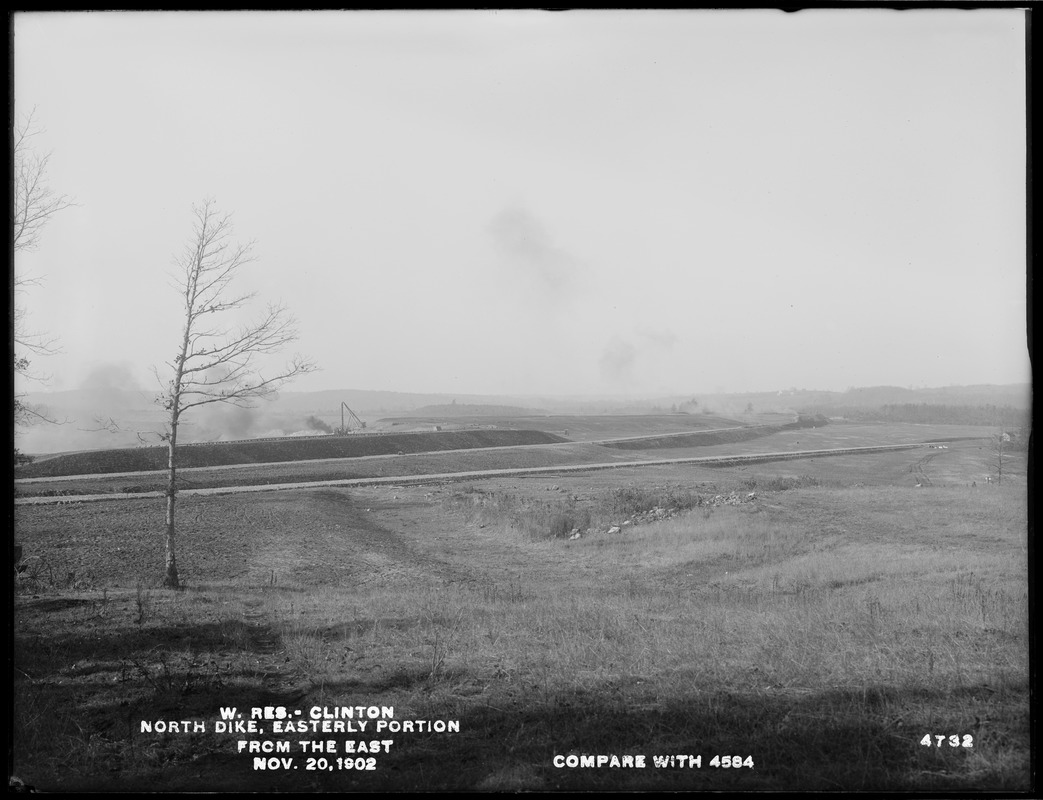 Wachusett Reservoir, North Dike, easterly portion, from the east ...