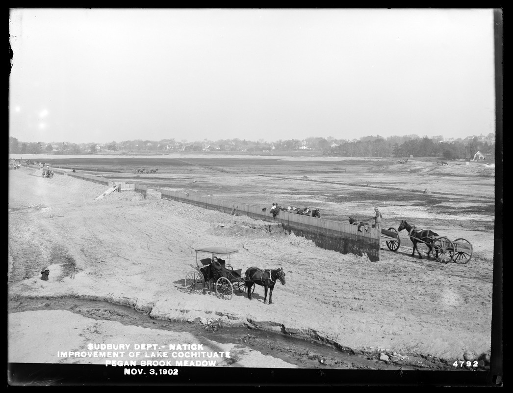 Sudbury Department, improvement of Lake Cochituate, Pegan Brook Meadow; when nearly completed, Natick, Mass., Nov. 3, 1902