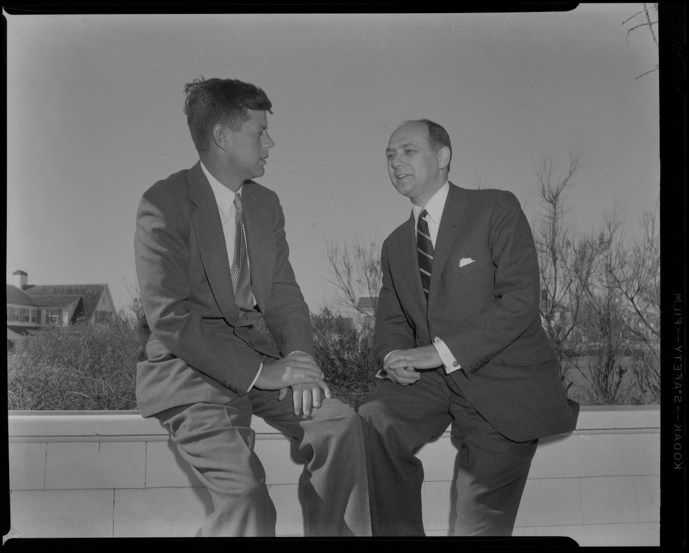 U.S. Senator John F. Kennedy and candidate for congressional seat Brookline Jackson J. Holtz at Hyannisport