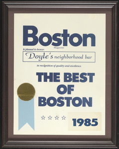 Boston Magazine, the best of Boston, 1985