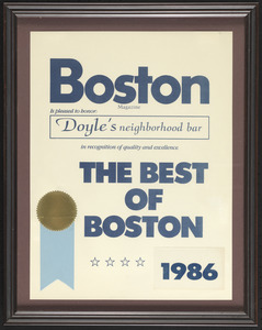 Boston Magazine, the best of Boston, 1986