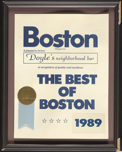 Boston Magazine, the best of Boston, 1989