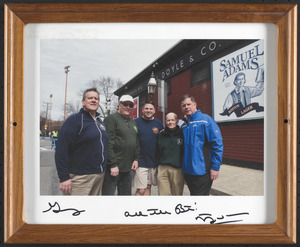 Martin J. Walsh with four men outside of Doyle's Cafe