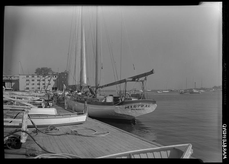 "Mistral" at dock sailboat