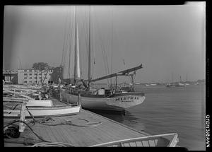 "Mistral" at dock sailboat