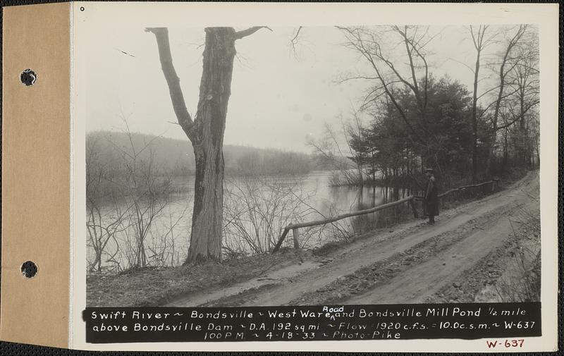 Swift River, Bondsville, West Ware Road and Bondsville mill pond 1/2