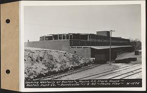 Looking westerly at Boston & Maine Railroad storehouse, Boston Duck Co., Bondsville, Palmer, Mass., Jan. 4, 1940