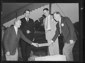 Cornerstone laying of the Memorial Field House