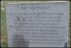 Fort Independence marker