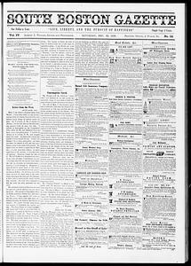 South Boston Gazette, December 22, 1849
