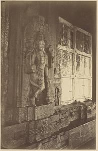 Carved representation of door guardian, Chaturmukha Basadi, Karkala, India