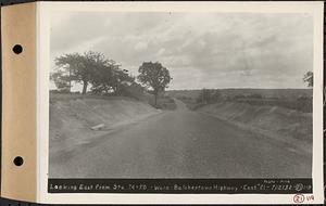 Contract No. 21, Portion of Ware-Belchertown Highway, Ware and Belchertown, looking east from Sta. 74+50, Ware-Belchertown highway, Ware and Belchertown, Mass., Jul. 12, 1932