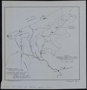 Sketch showing a feasible canal route, Allegheny River to Lake Erie.