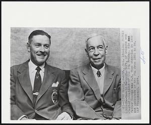 Like Father Likfeson--Harold Sargent, left, of Atlante was elected president of the PGA Friday. His father George was U.S. Open champion in 1909 and president of the PGA from 1921 to 26.