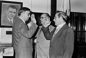 Swearing in by City Clerk John Dalis