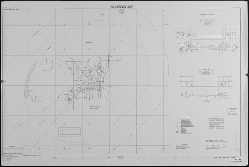 Airport obstruction chart OC 154, Page Field, Fort Myers, Florida