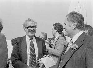 JFK Library dedication Andrew Quigley unidentified man