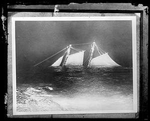 An unidentified sinking ship