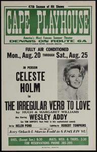 In person Celeste Holm in The Irregular Verb to Love by Hugh & Margaret Williams