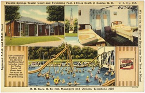 Pocalla Springs Tourist Court and swimming pool, 3 miles south of Sumter, S. C., U.S. Hy. 15A
