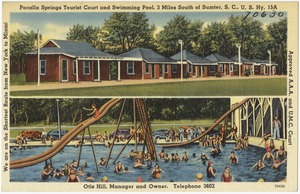 Pocalla Springs Tourist Court and swimming pool, 3 miles south of Sumter, S. C., U.S. Hy. 15A