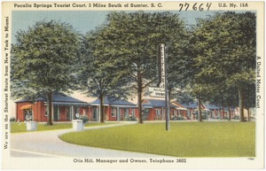 Pocalla Springs Tourist Court, 3 miles south of Sumter, S. C.