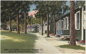 View of cabins, Camp Rawls, Wagener, S. C., owned by Woman's Missionary Union