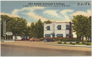 Lee's Ranch, Restaurant & Cottages, 3 miles north of Walterboro, S. C., on U.S. 15 & 15-A