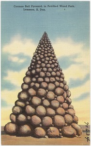 Cannon Ball Pyramid, in Petrified Wood Park, Lemmon, S. Dak.