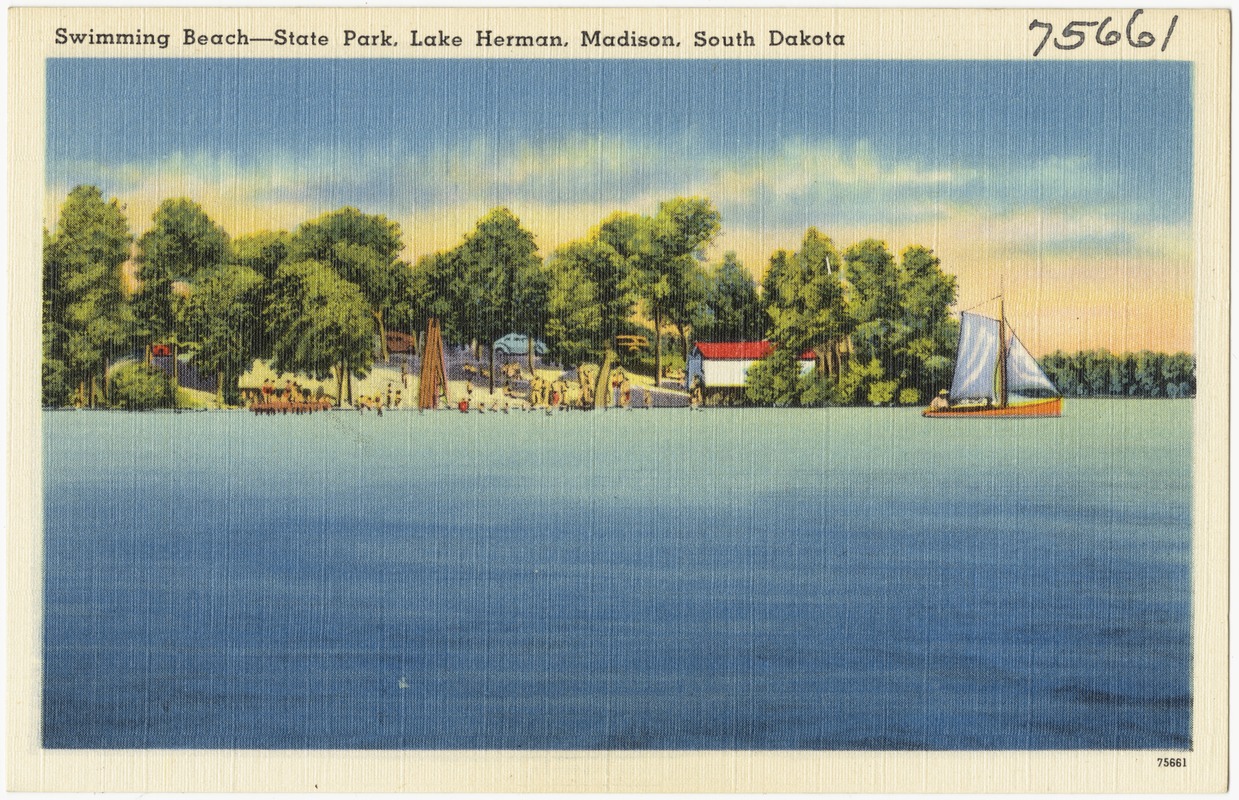 Swimming beach State park, Lake Herman, Madison, South Dakota