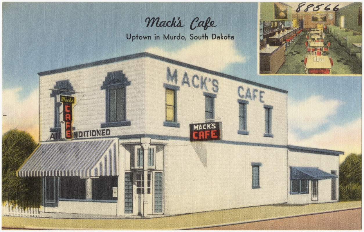 Mack's Café, uptown in Murdo, South Dakota Digital Commonwealth