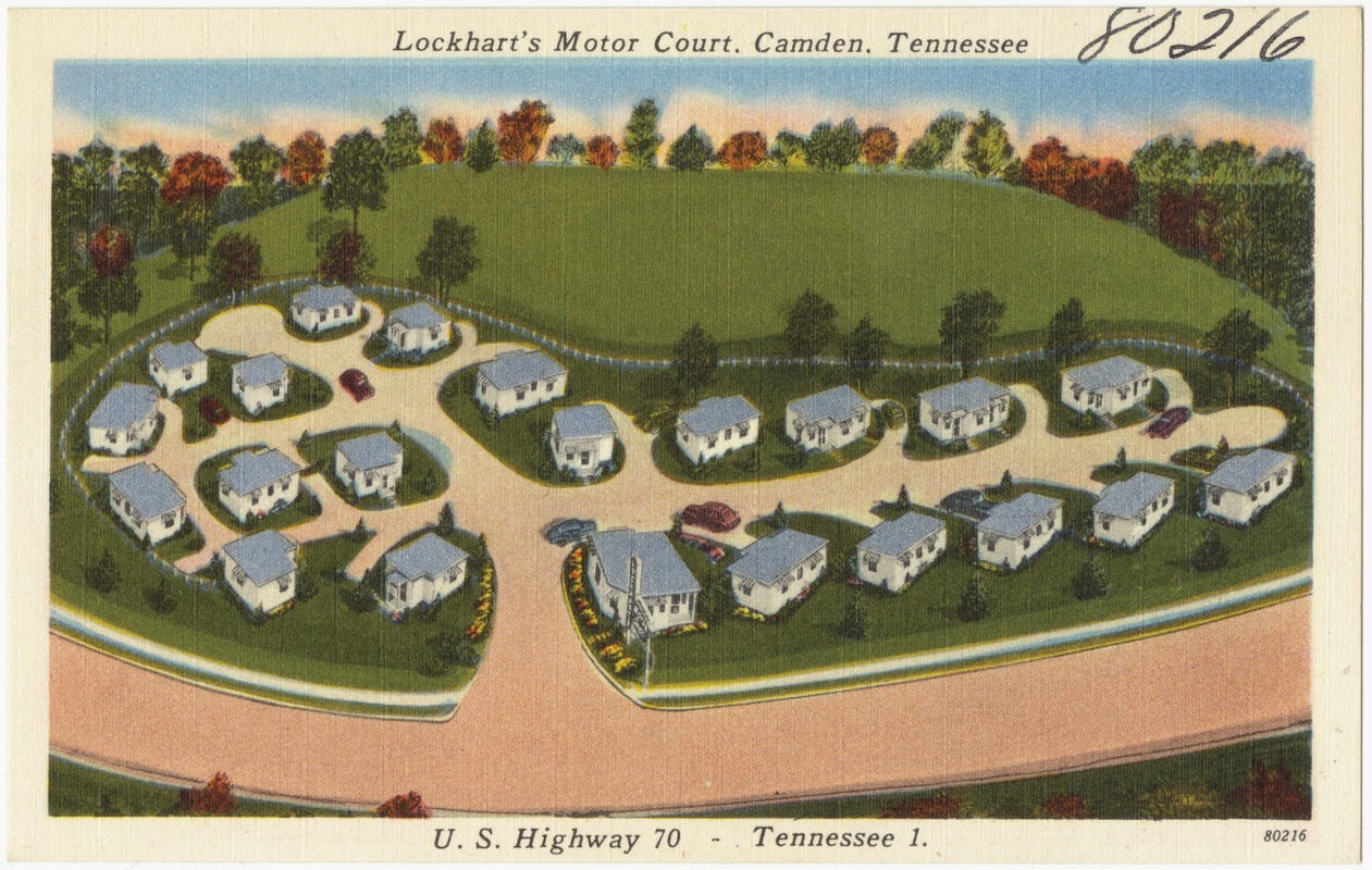Lockhart's Motor Court, Camden, Tennessee, U.S. Highway 70 - Tennessee 1.