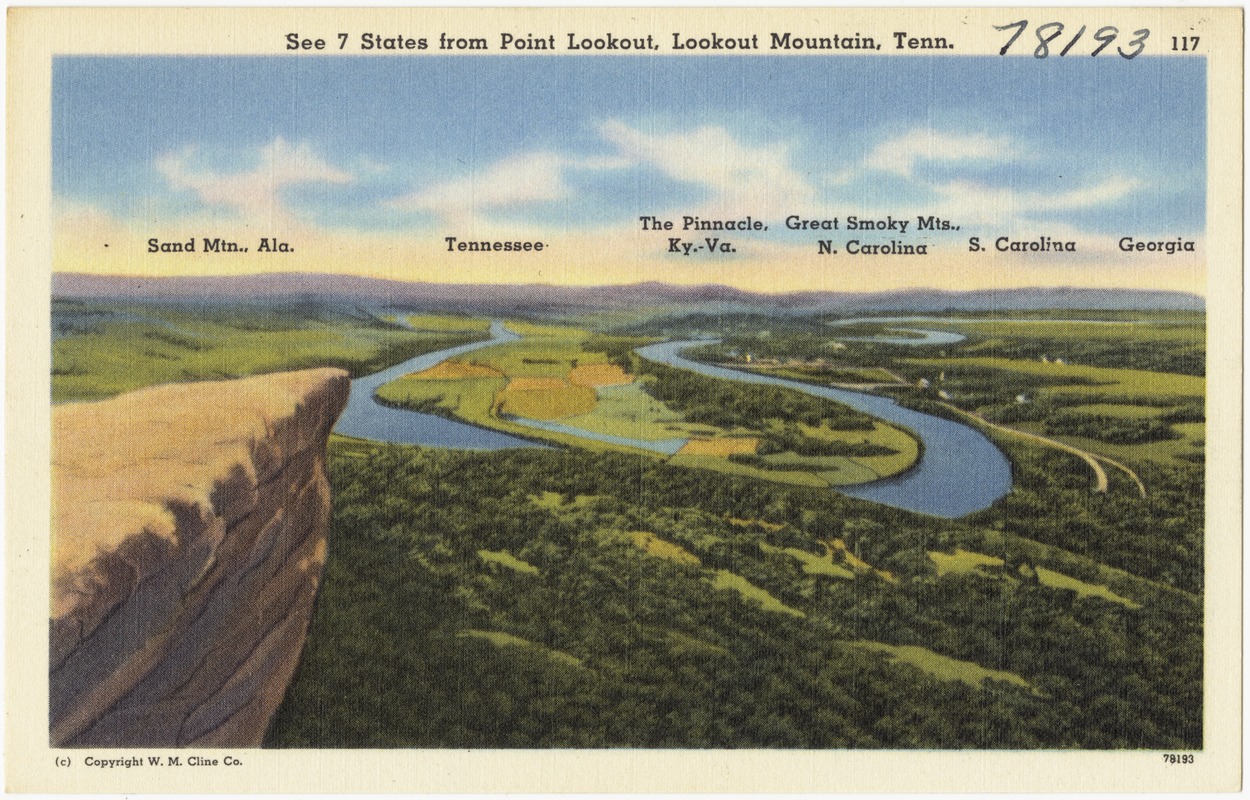 See 7 states from Point Lookout, Lookout Mountain, Tenn.