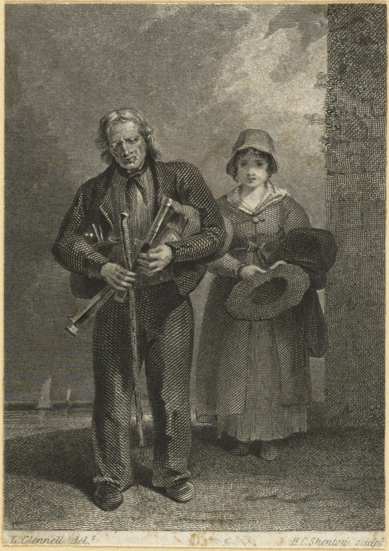 Blind Musician Begging for Alms