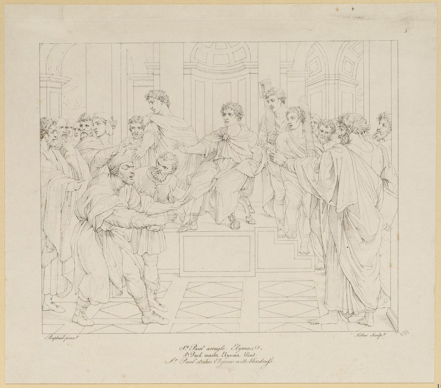 St. Paul Strikes Elymas with Blindness Digital Commonwealth