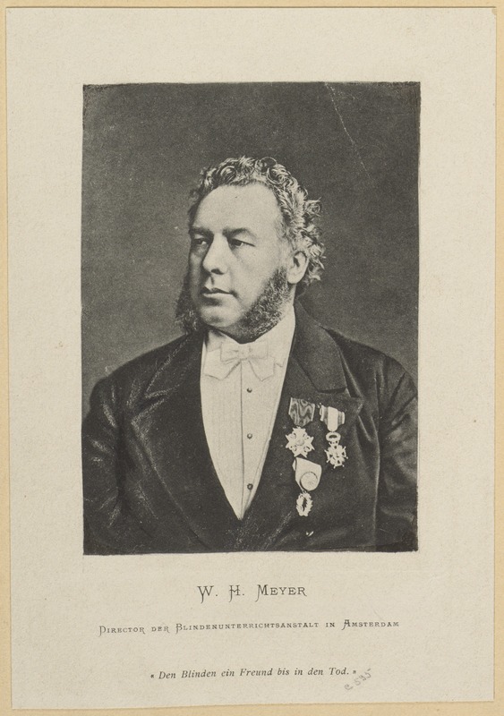W. H. Meyer, Director of the Teaching Hospital for the Blind in Amsterdam