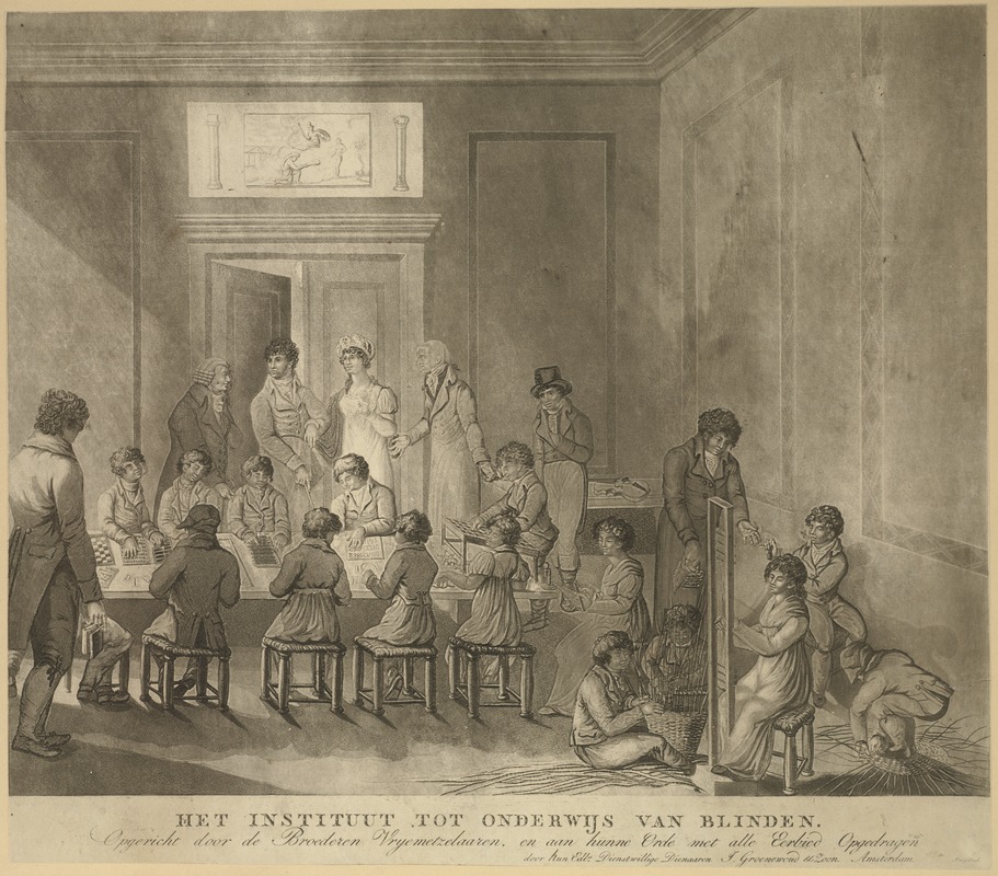 Illustration of a Dutch Institute for the Blind