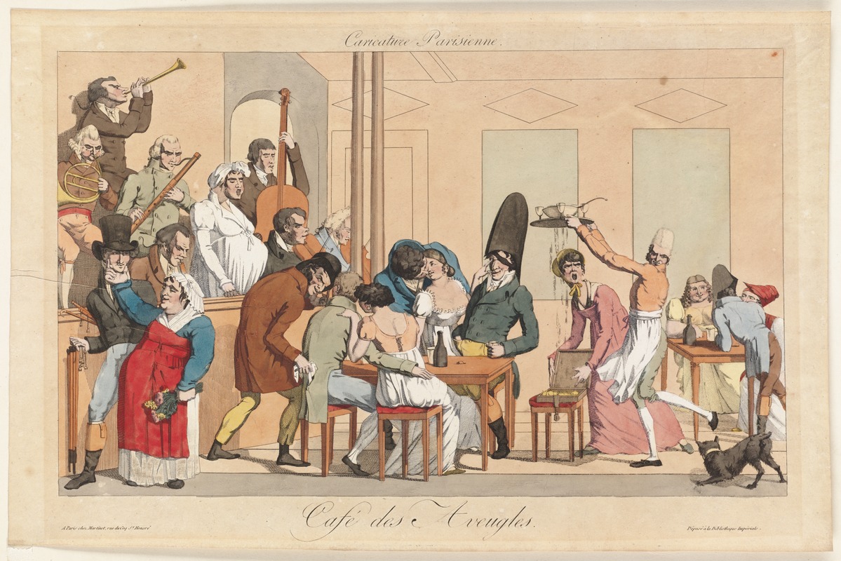 Cafe Des Aveugles, Caricature Parisienne