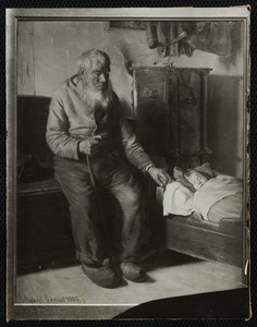 Blind Kristian As a Nurse, Micheal Ancher, 1865