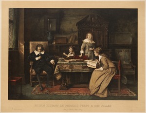 John Milton dictating "Paradise Lost" to his daughters