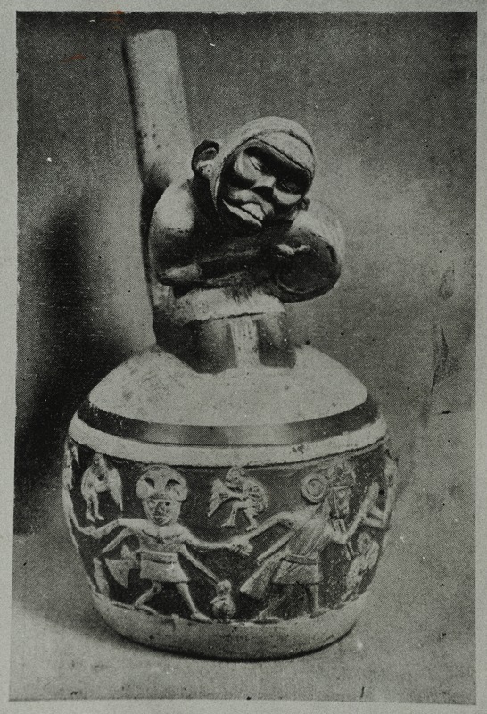 Ancient Peruvian Ceramic Depicting a Visual Impairment
