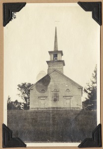 The church in Burke, Vermont where Mrs Palmer Davis' father tolled the bell when Lincoln was assassinated