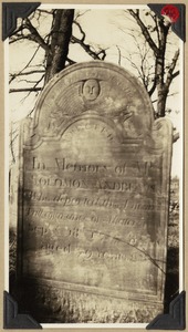 Solomon Andrews' grave stone, Central Burying Ground