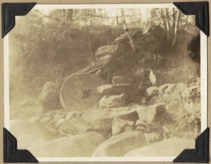 Old mill stones at site of Page Grist Mill