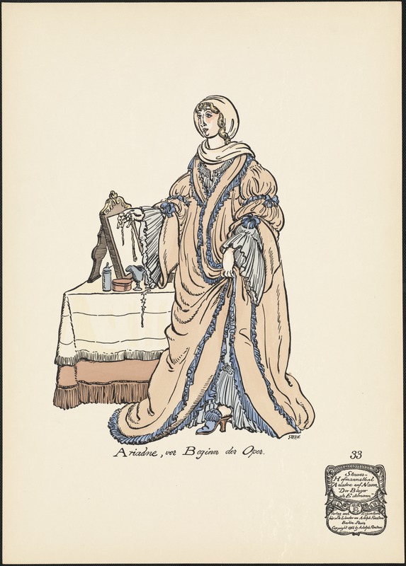 Ariadne vor Beginn der Oper