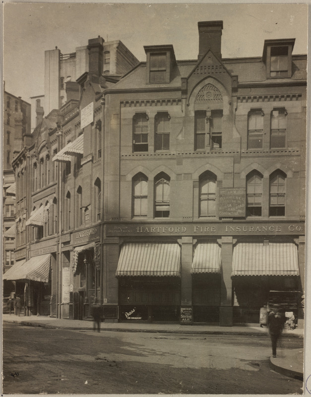 Boston, Massachusetts. Corner of Kilby and Milk St.